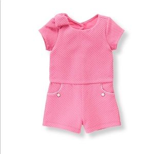 JANIE AND JACK Quilted Jacquard Romper